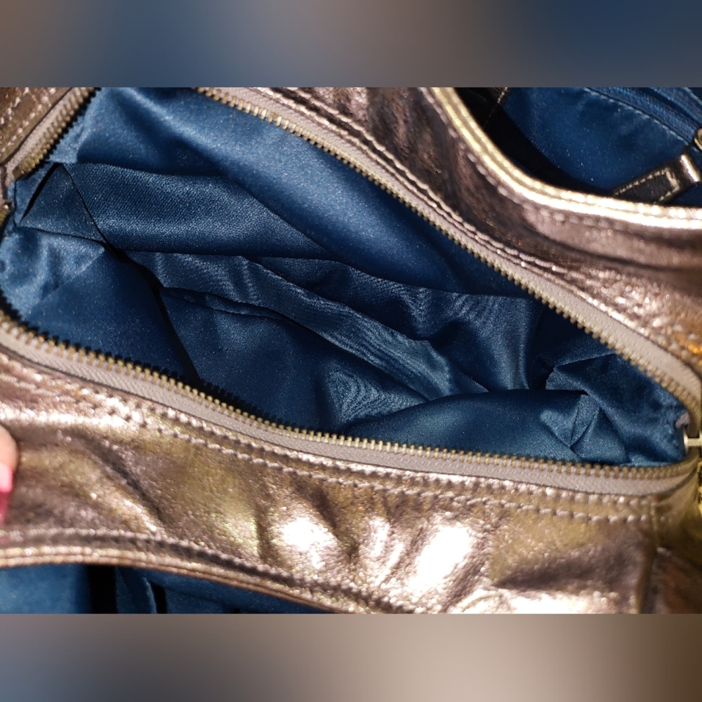 NEW Coach Madison Maggie Shimmering Silver Shoulder Bag Vintage NWOT - Picture 14 of 16